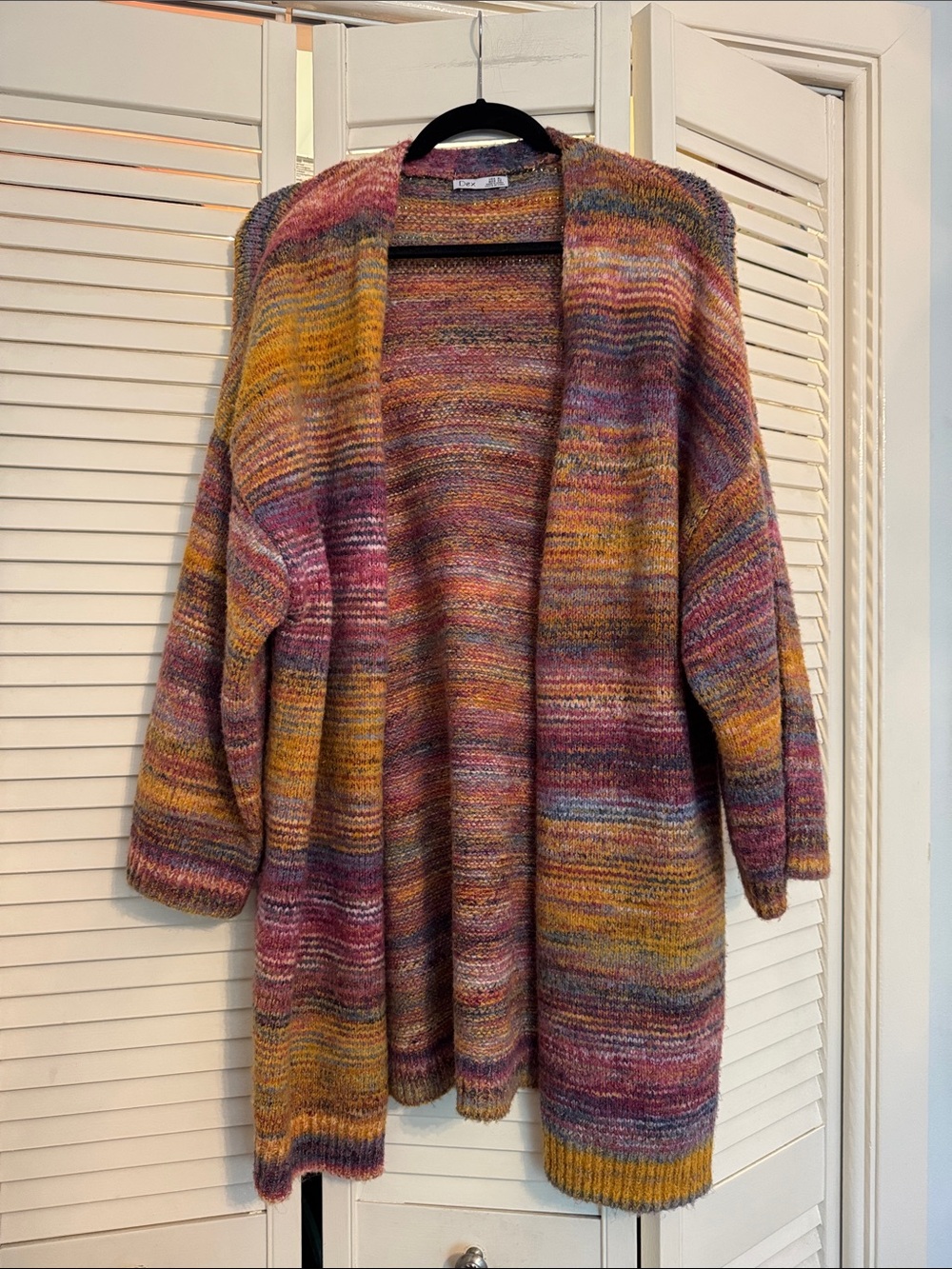 Dex Space Dye Open Front Sweater